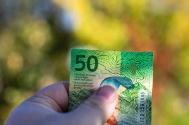 İsviçre frangı banknotları. CHF Para Birimi
