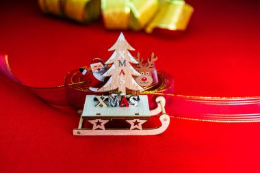 Samimi Noel ışıkları süslemesi. Kış dekorasyon arka planı