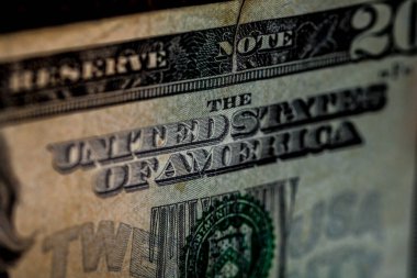 Amerikan doları banknotları, Amerikan dolarlarının detaylı fotoğrafları. Amerika Birleşik Devletleri para birimi
