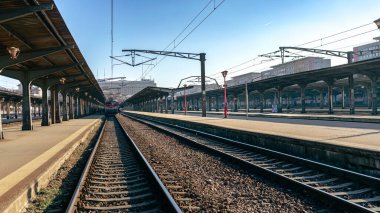 Bükreş Kuzey Tren İstasyonu 'nda Tren (Gara de Nord Bucuresti)