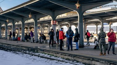 Bükreş Kuzey Tren İstasyonu 'nda Tren (Gara de Nord Bucuresti)