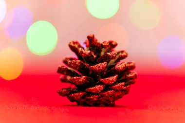 Samimi Noel ışıkları süslemesi. Kış dekorasyon arka planı