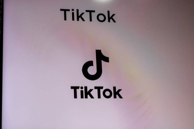 TikTok social media app used in Romanian elections clipart