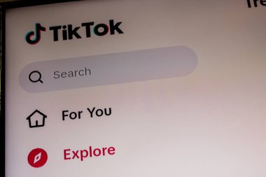 TikTok social media app used in Romanian elections clipart