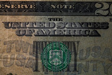 Amerikan doları banknotları, Amerikan dolarlarının detaylı fotoğrafları. Amerika Birleşik Devletleri para birimi