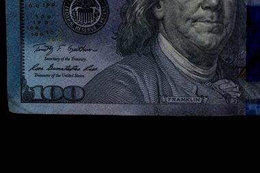 Amerikan doları banknotları, Amerikan dolarlarının detaylı fotoğrafları. Amerika Birleşik Devletleri para birimi