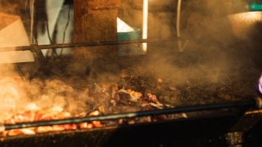 Traditional food at Bucharest Christmas Market clipart