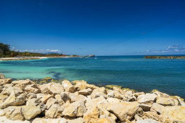 Labadee egzotik tropikal plajı, Haiti, Karayip Denizi