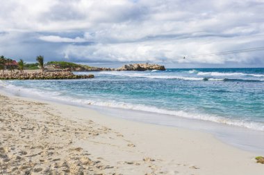 Labadee egzotik tropikal plajı, Haiti, Karayip Denizi