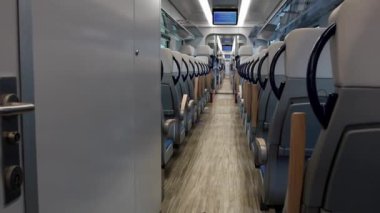 Bükreş Kuzey Tren İstasyonu 'ndaki Alstom treni (Gara de Nord Bucuresti))