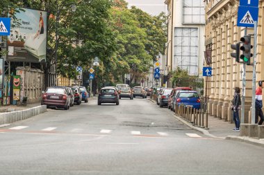 Bükreş, Romanya 'da trafik sıkışıklığı, trafik yoğunluğu