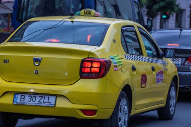 Bükreş, Romanya 'da trafik sıkışıklığı, trafik yoğunluğu