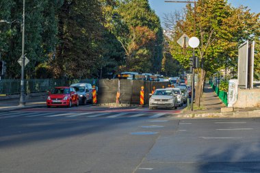 Bükreş, Romanya 'da trafik sıkışıklığı, trafik yoğunluğu