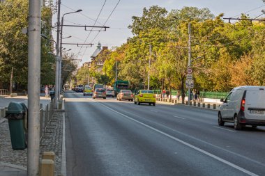 Bükreş, Romanya 'da trafik sıkışıklığı, trafik yoğunluğu