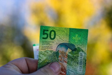 İsviçre frangı banknotları. CHF Para Birimi