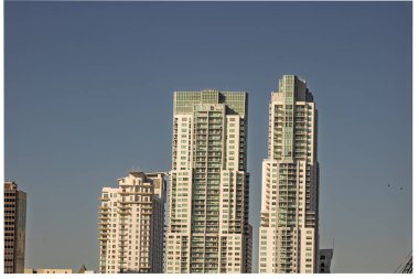 Miami, Florida şehir merkezi finans bölgesi. ABD şehir silüeti ve gökdelenleri