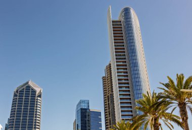 San Diego, California şehir merkezi finans bölgesi. ABD şehir silüeti ve gökdelenleri