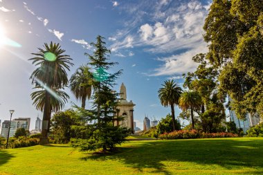 Melbourne şehrinin ufuk çizgisi manzarası, Avustralya