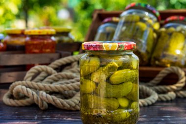 Sirkede konserve salatalık. Salatalık turşusu.