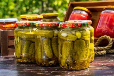 Sirkede konserve salatalık. Salatalık turşusu.