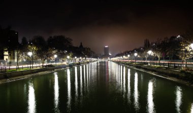 City of Bucharest at night. Bucharest, Romania, 2023