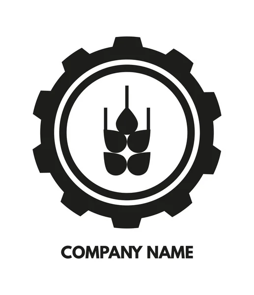 Emblema Granja Agro Etiqueta Letrero Plantilla Diseño Para Empresa Ecológica — Vector de stock