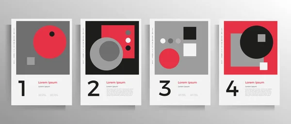 Cover Design Folder Brochure Booklet Book Poster Flyer Set Modern — Stock Vector