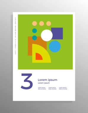 Broşür, broşür, klasör, kitap, poster için kapak tasarımı. Metnin için yer alan vektör geometrik şablon.