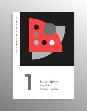 Broşür, broşür, klasör, kitap, poster için kapak tasarımı. Metnin için yer alan vektör geometrik şablon.