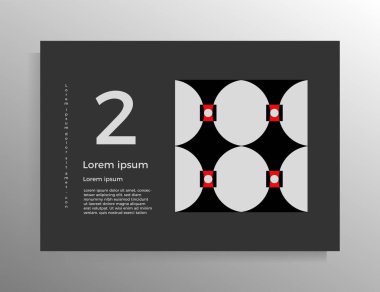 Cover for brochure, booklet, book, poster, flyer. Vector geometric design template. Format horizontal A4.