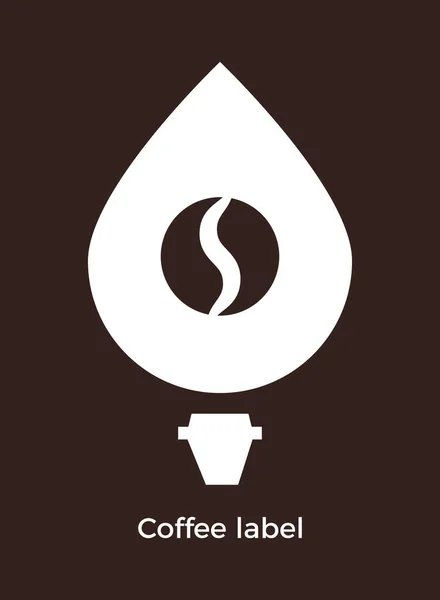 Etiqueta Café Plantilla Icono Vectorial Para Emblema Letrero Cafetería Cafetería — Vector de stock
