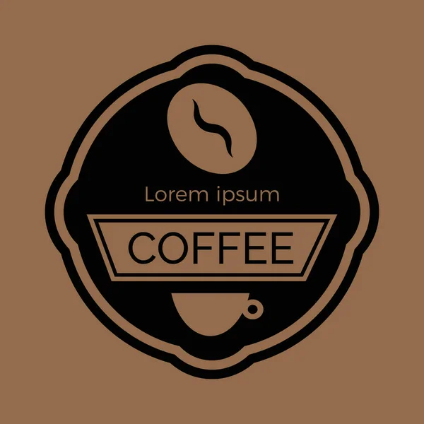 Kaffee Etikett Vorhanden Design Vorlage Emblem Logo Schild Banner Für — Stockvektor