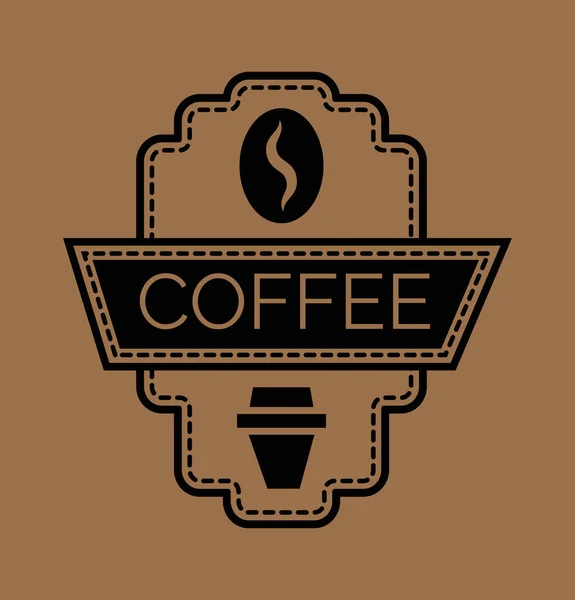 Koffielabel Design Sjabloon Embleem Logo Signboard Banner Voor Cafe Coffeeshop — Stockvector