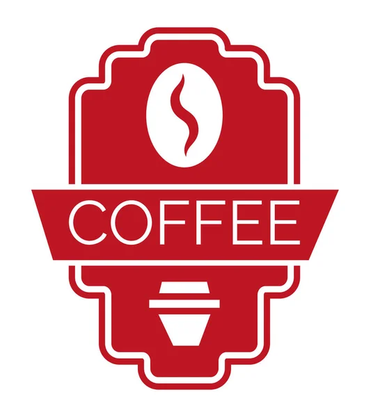 コーヒーラベル デザインテンプレートエンブレム カフェのバナー コーヒーショップ コーヒーショップ ベクトル分離図 — ストックベクタ