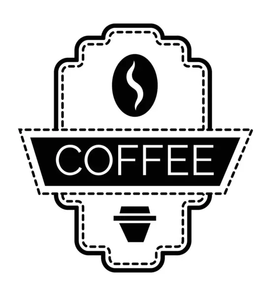 Etichetta Modello Design Emblema Logo Cartello Banner Caffè Caffetteria Caffetteria — Vettoriale Stock