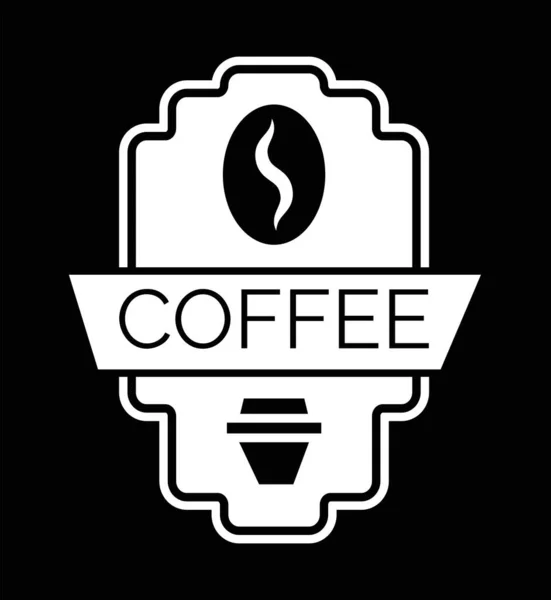 Etiqueta Café Plantilla Diseño Emblema Logotipo Letrero Pancarta Para Café — Vector de stock