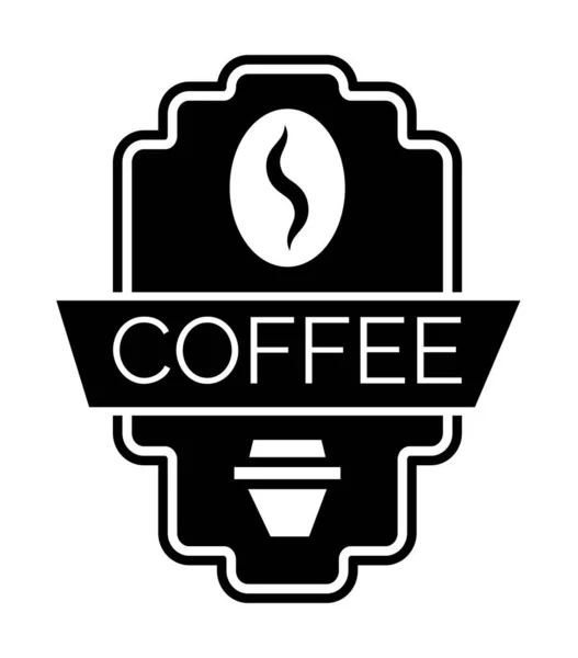Rótulo Café Modelo Design Emblema Logotipo Tabuleta Banner Para Café — Vetor de Stock