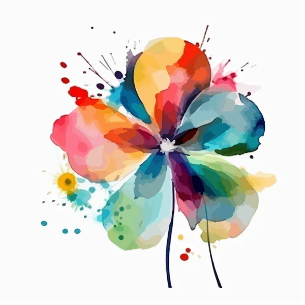 watercolor flower on white background