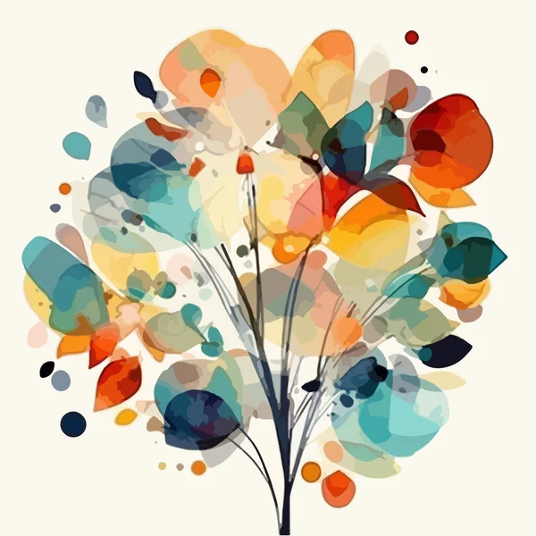 Fond Abstrait Avec Des Fleurs — Image vectorielle