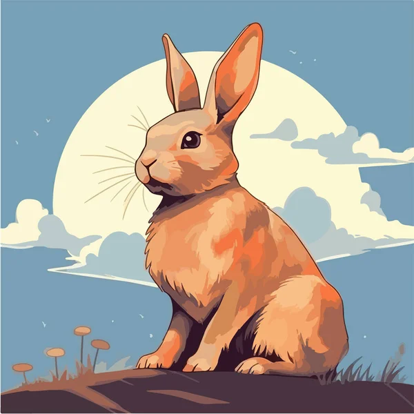 可爱兔子的图解 — 图库矢量图片