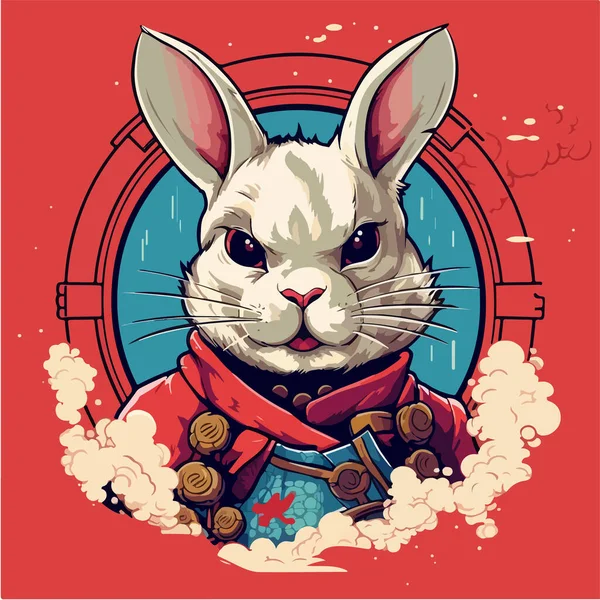 红白相间的兔子 — 图库矢量图片