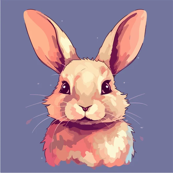 可爱兔子的矢量肖像 — 图库矢量图片