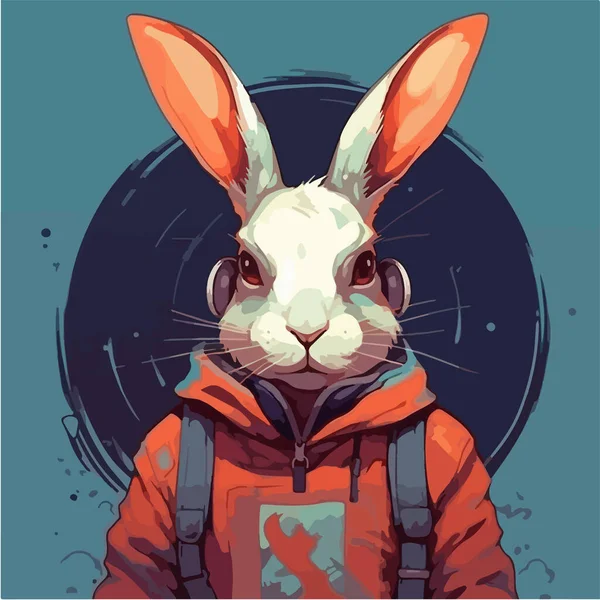 头戴帽子的兔子 — 图库矢量图片