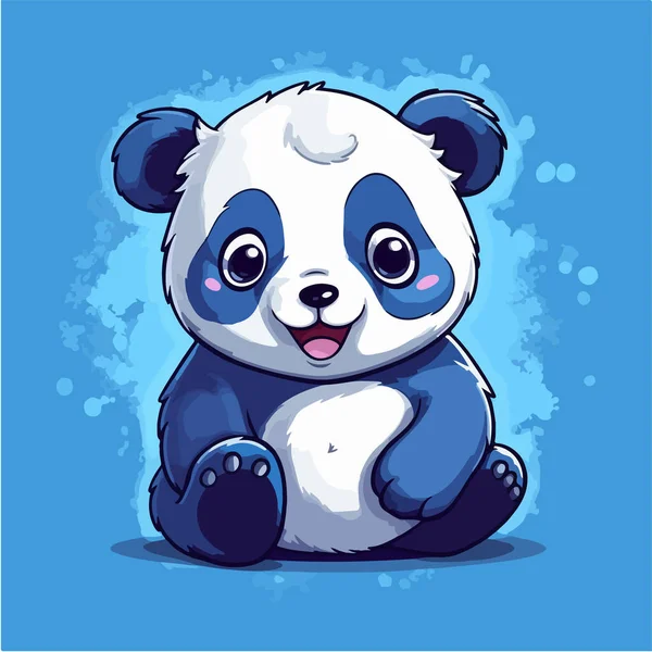Bonito Panda Cartoon Mascote — Vetor de Stock