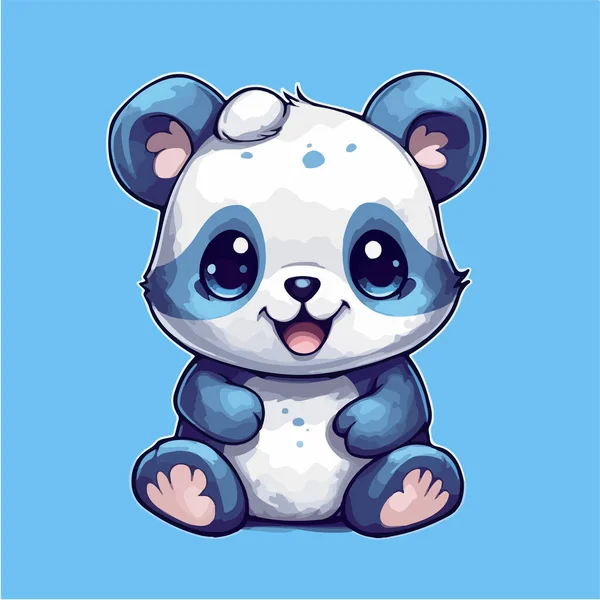 Bebé Panda Oso Mascota Dibujos Animados Animal Logotipo Vector Ilustración — Vector de stock
