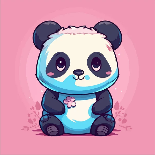 Cute Panda Kreskówka Charakter — Wektor stockowy