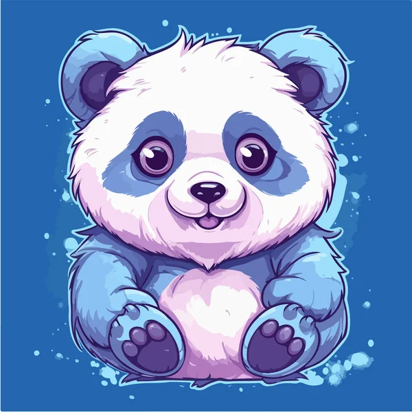 Panda Carino Sullo Sfondo — Vettoriale Stock