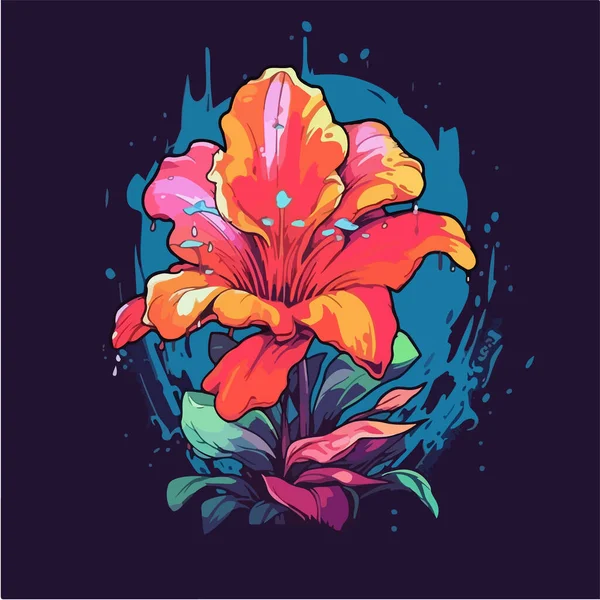Тропічна Квітка Векторні Ілюстрації — стоковий вектор