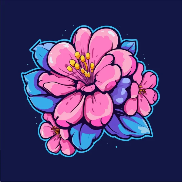 手描きの花のベクトル イラスト — ストックベクタ