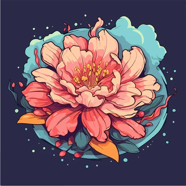 美しい背景のベクトルの花のイラスト — ストックベクタ